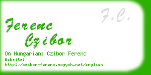 ferenc czibor business card